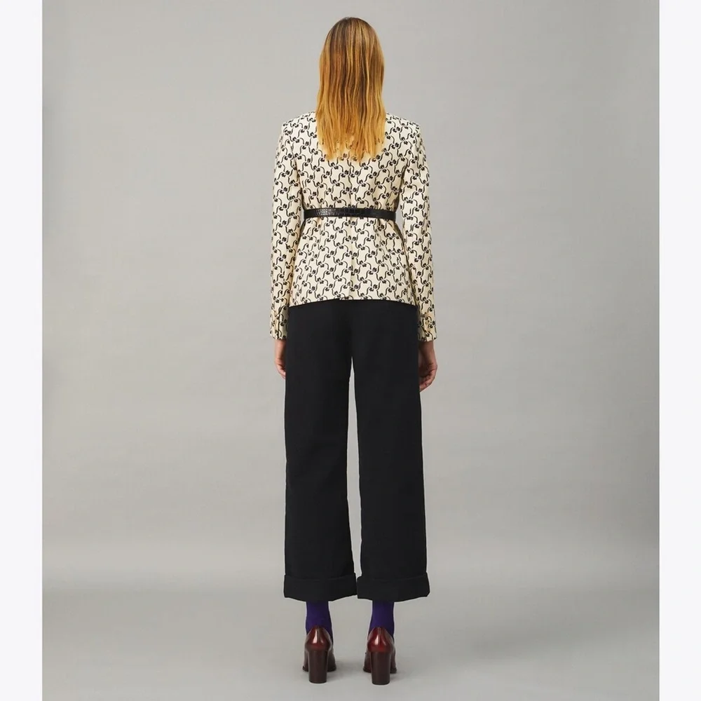 NWT $698 Tory Burch Twill Crepe Jacket Blazer
